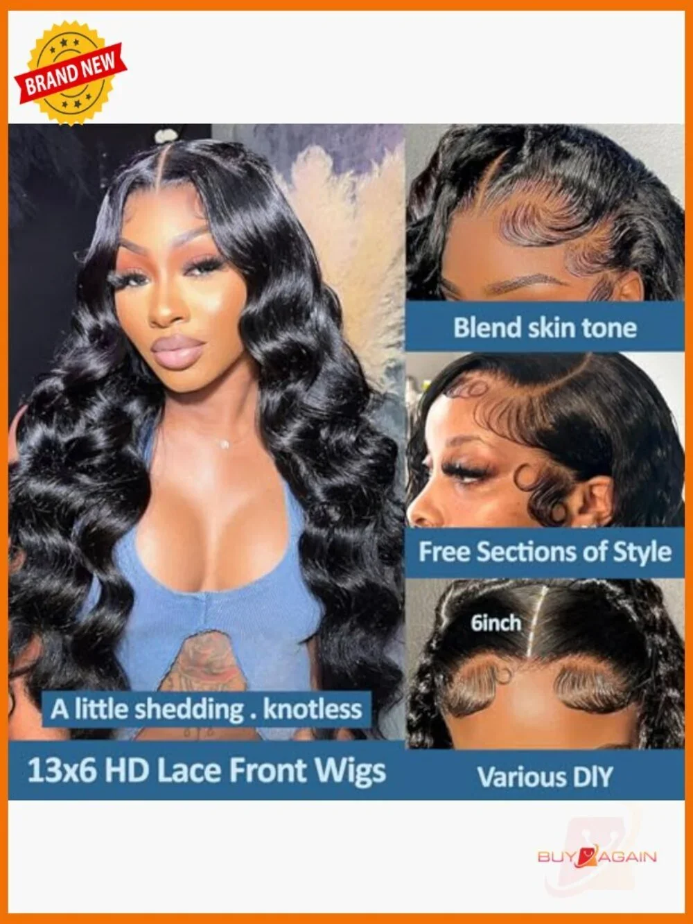 30 Inch 220 Density Body Wave Lace Front Wig Human Hair HD Lace